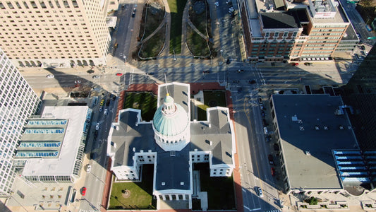 St. Louis, Missouri Drone Footage  0116
