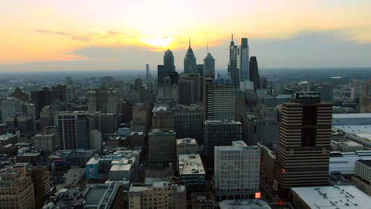 Philadelphia 4K Drone Footage 541231