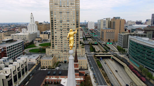 Philadelphia 4K Drone Footage 541234