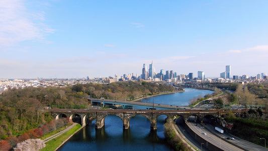 Philadelphia 4K Drone Footage 542111
