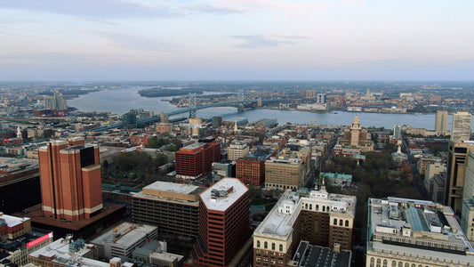 Philadelphia 4K Drone Footage 543214