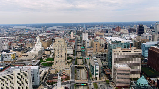 Philadelphia 4K Drone Footage 54322
