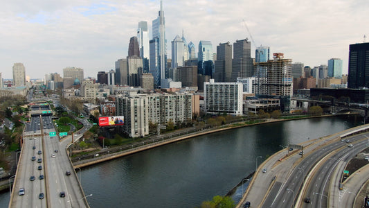 Philadelphia 4K Drone Footage 5432 B