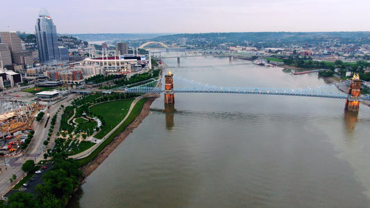 Cincinnati, Ohio Drone Footage  010 B