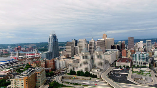 Cincinnati, Ohio Drone Footage 022 B