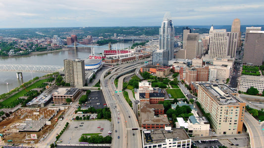 Cincinnati, Ohio Drone Footage  023 B