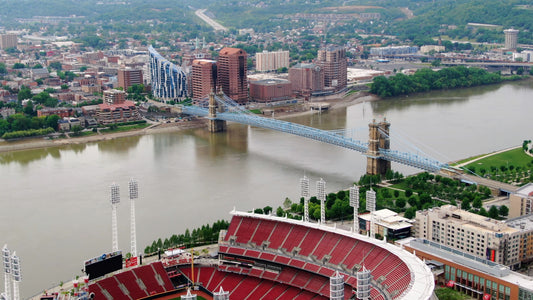 Cincinnati, Ohio Drone Footage 122 B