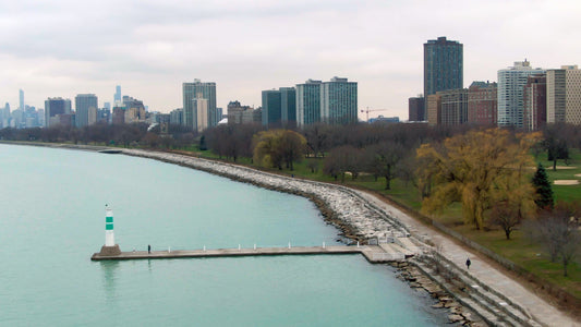 Chicago, Illinois Drone Footage 096