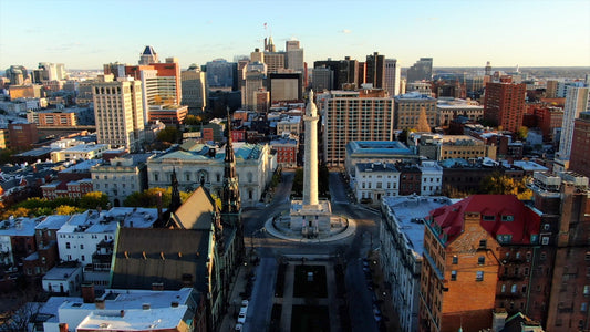 Baltimore, Maryland Drone Footage 4K 0454