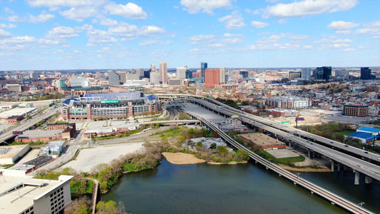 Baltimore, Maryland Drone Footage 4K 0496